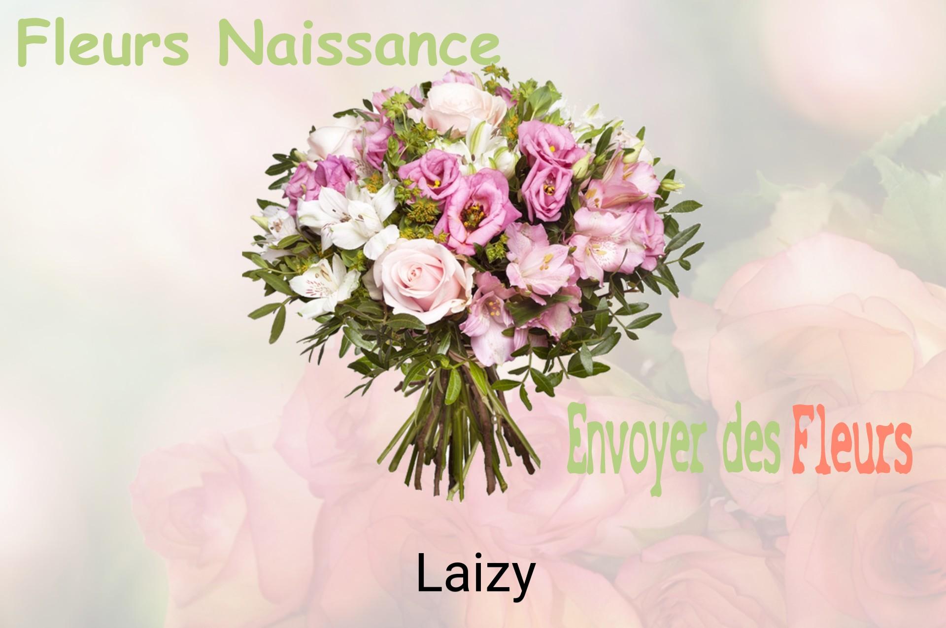 Bouquet de fleurs de naissance livré à Laizy